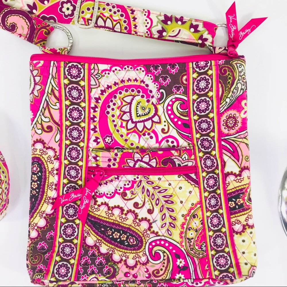 Vera Bradley Hipster Crossbody Very Berry Paisley - Picture 3 of 7